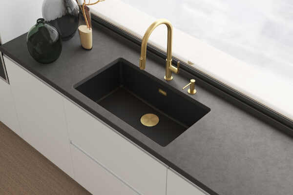 Bateria kuchenna Franke do wody filtrowanej Maris Slim Clear Water J pull-out Złoto 120.0736.601